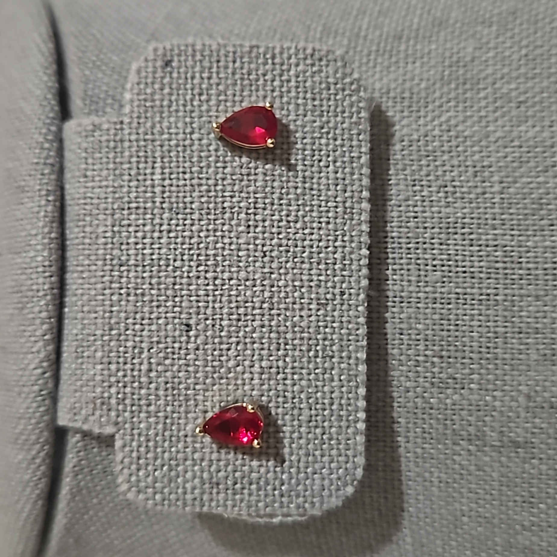 Ruby Gemstone Stud Earrings